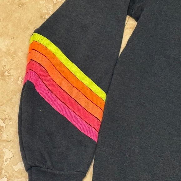 Aviator Nation BOLT CREW SWEATSHIRT - CHARCOAL Black Unisex XLarge - Picture 7 of 11